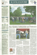 15.07.2017 (MZ): Für Vielfalt Solidarität und Toleranz