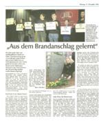19.12.2019 (NT): Aus dem Brandanschlag gelernt